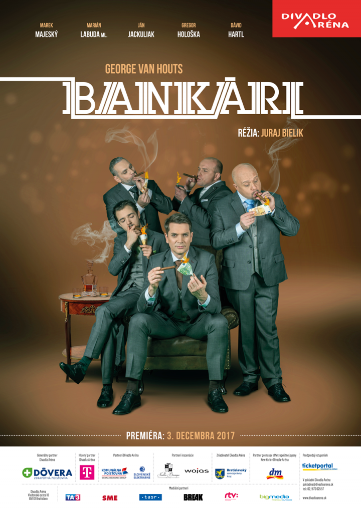 Poster <br>Divadlo Aréna <br> “Bankári”